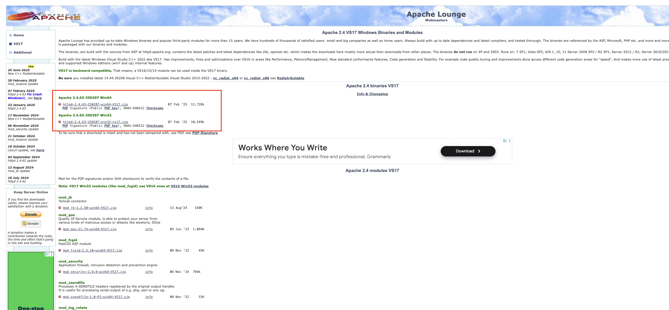 apache-apachelounge